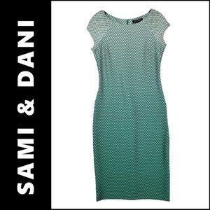 Sami & Dani Dress Size 6 Women Short Sleeve Sheath Polka Formal